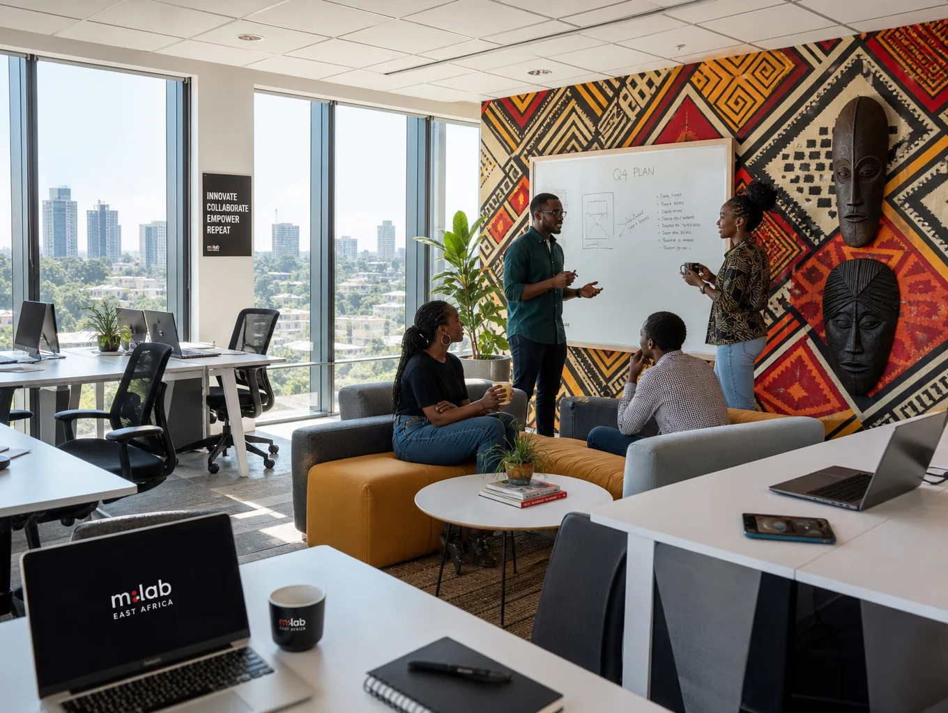 Alien Link Solutions engineering team collaborating in their Nairobi office